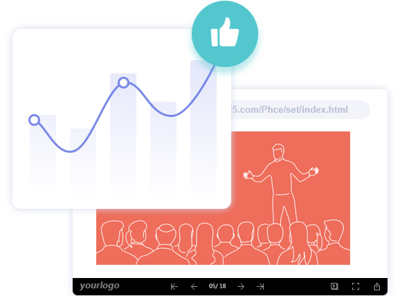 online presentation maker feature2: make slides online to improve content marketing